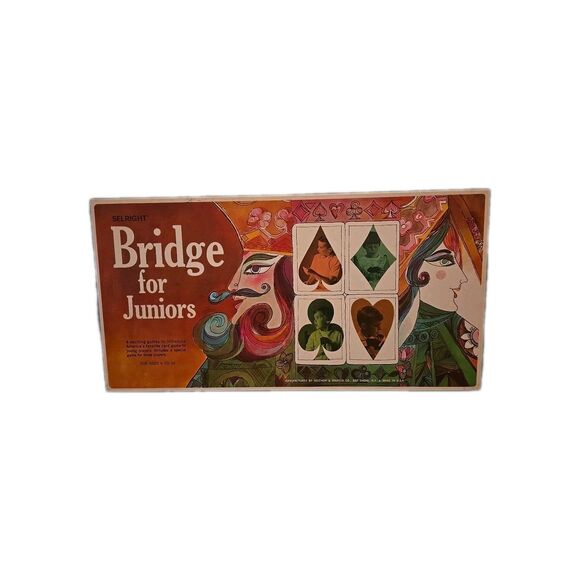 Vintage Bridge For Juniors Game 1967, Selchow & Righter Co. Preowned Board Game - Picture 1 of 8